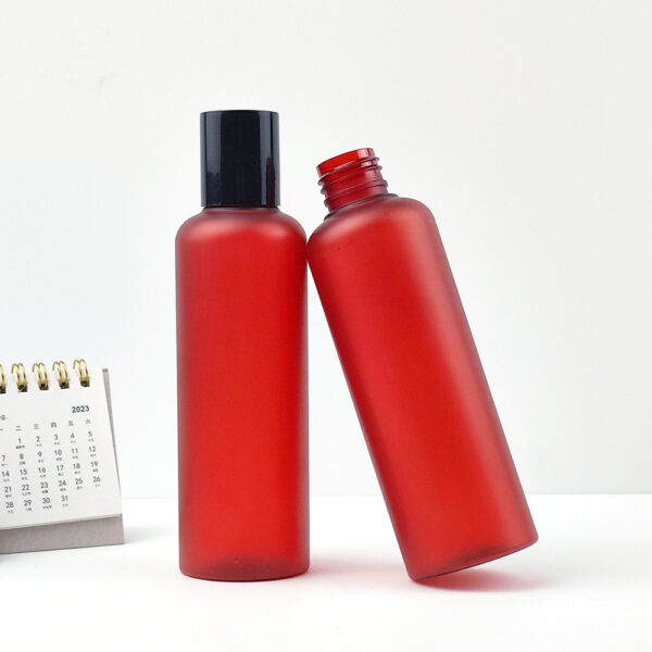 200ml plastic toner bottle frosted red PB001