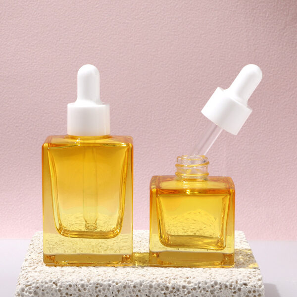 30ml glass dropper bottle clear yellow GB007