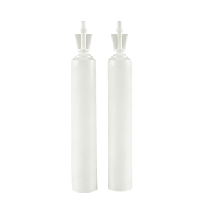 A empty plastic tear-off tube