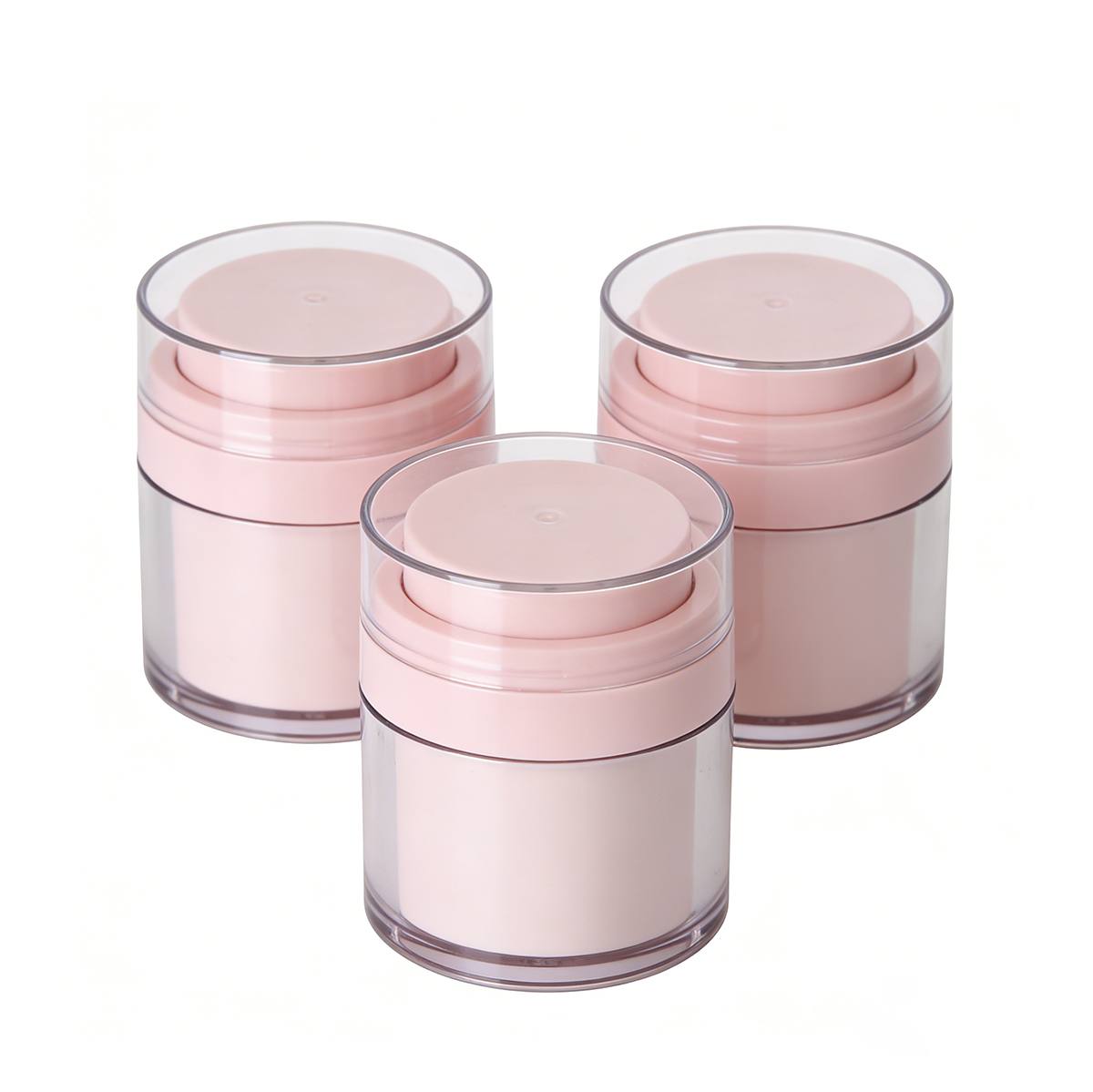 Customized 15ml 30ml 50ml Airless Pump Cosmetic Cream Jars