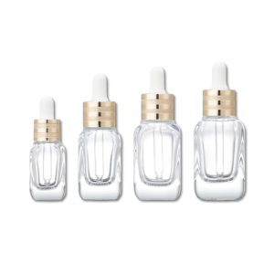 Custom Luxury Square Glass Essential Oil Bottles with Heavy Base